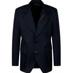 Tom Ford - Blue Cotton Blend Single Breasted Jacket - Tom Ford Exclusive Luxury Collection - Avvenice