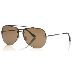 Tom Ford - Brad Sunglasses - Pilot Metal Sunglasses - Brown - FT0584 - Sunglasses - Tom Ford Eyewear - Avvenice