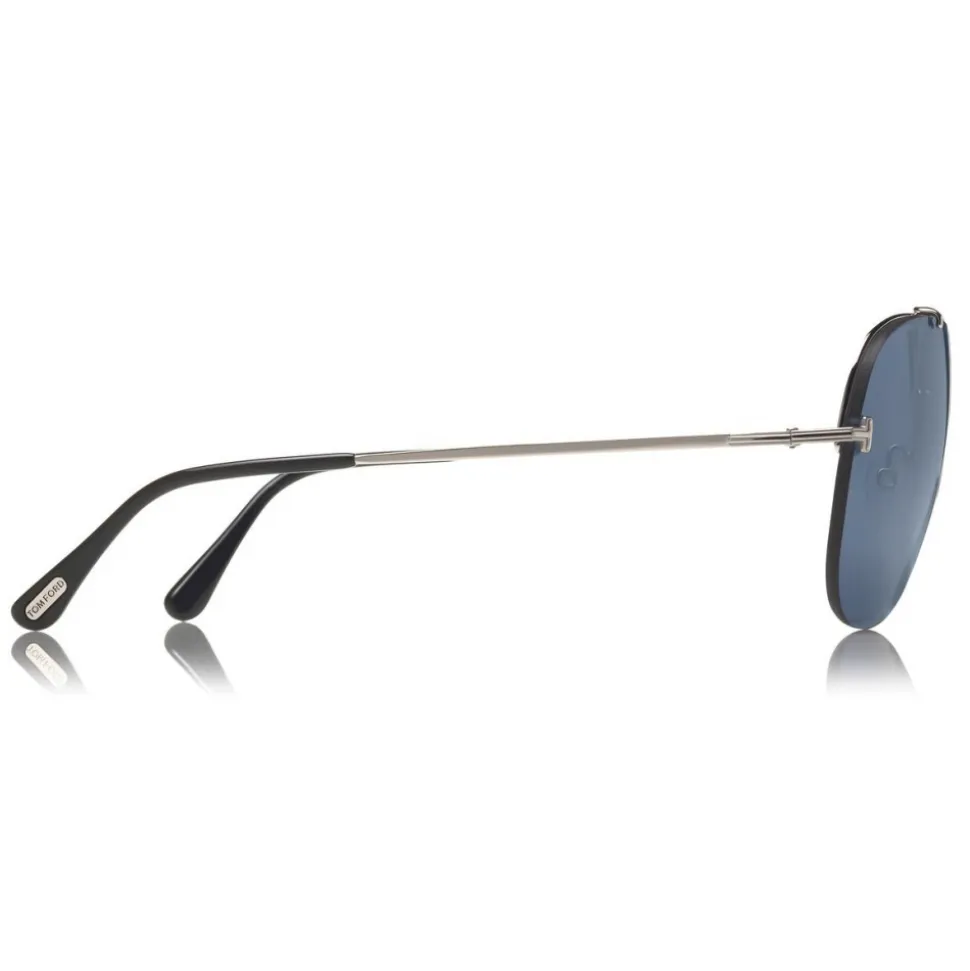 Tom Ford - Brad Sunglasses - Pilot Metal Sunglasses - Blue - FT0584 - Sunglasses - Tom Ford Eyewear - Avvenice