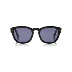 Tom Ford - Bryan Sunglasses - Round Acetate Sunglasses - Black - FT0590 - Sunglasses - Tom Ford Eyewear - Avvenice