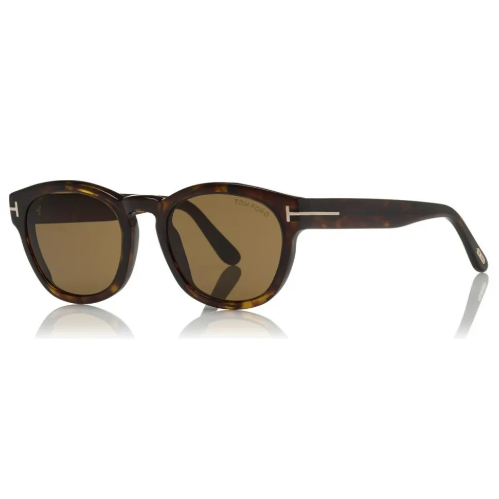 Tom Ford - Bryan Sunglasses - Round Acetate Sunglasses - Havana - FT0590 - Sunglasses - Tom Ford Eyewear - Avvenice