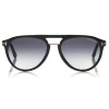 Tom Ford - Burton Sunglasses - Soft Squared Acetate Sunglasses - Black - FT0697 - Sunglasses - Tom Ford Eyewear - Avvenice