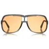 Tom Ford - Caine Sunglasses - Navigator Acetate Sunglasses - Grey - FT0800 - Sunglasses - Tom Ford Eyewear - Avvenice