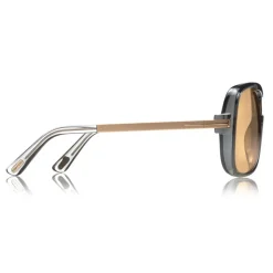 Tom Ford - Caine Sunglasses - Navigator Acetate Sunglasses - Grey - FT0800 - Sunglasses - Tom Ford Eyewear - Avvenice