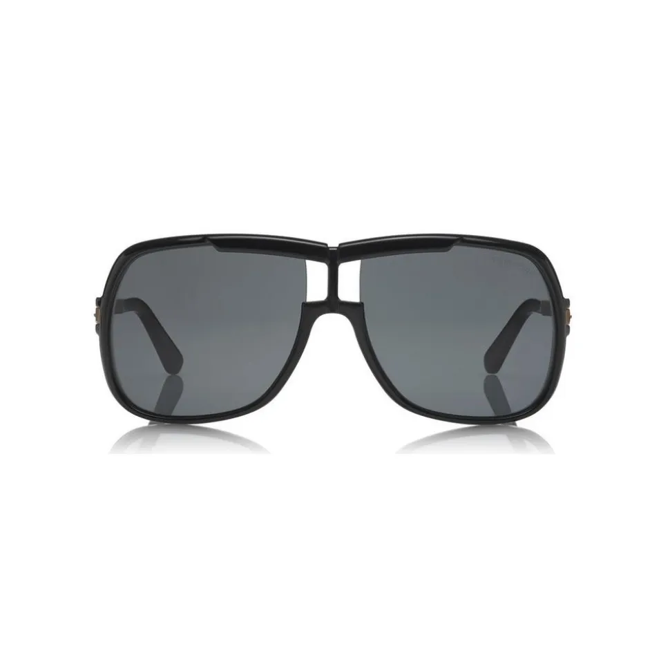 Tom Ford - Caine Sunglasses - Navigator Acetate Sunglasses - Black - FT0800 - Sunglasses - Tom Ford Eyewear - Avvenice