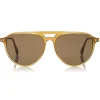 Tom Ford - Carlo Sunglasses - Pilot Acetate Sunglasses - Honey - FT0587 - Sunglasses - Tom Ford Eyewear - Avvenice
