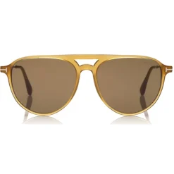 Tom Ford - Carlo Sunglasses - Pilot Acetate Sunglasses - Honey - FT0587 - Sunglasses - Tom Ford Eyewear - Avvenice