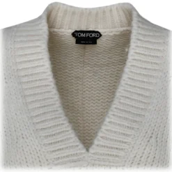 Tom Ford - Chalk Alpaca V Neck Pullover Jumper - Tom Ford Exclusive Luxury Collection - Avvenice