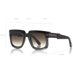 Tom Ford - Christian Sunglasses - Square Acetate Sunglasses - Black - FT0729 - Sunglasses - Tom Ford Eyewear - Avvenice