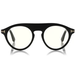 Tom Ford - Christopher Optical Glasses - Round Acetate Glasses - Black - FT0633-O - Optical Glasses - Tom Ford Eyewear - Avvenice