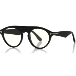 Tom Ford - Christopher Optical Glasses - Round Acetate Glasses - Black - FT0633-O - Optical Glasses - Tom Ford Eyewear - Avvenice