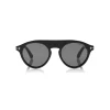 Tom Ford - Christopher Sunglasses - Round Acetate Sunglasses - Black - FT0633 - Sunglasses - Tom Ford Eyewear - Avvenice
