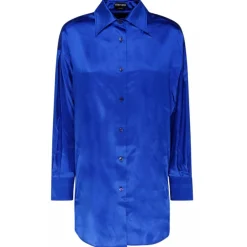 Tom Ford - Cobalt Blue Long Sleeve Shirt - Tom Ford Exclusive Luxury Collection - Avvenice