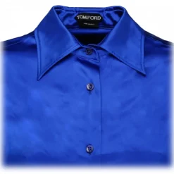 Tom Ford - Cobalt Blue Long Sleeve Shirt - Tom Ford Exclusive Luxury Collection - Avvenice