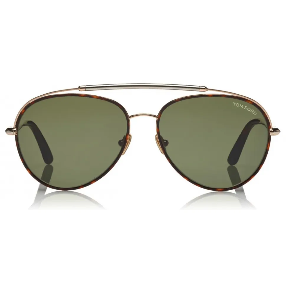Tom Ford - Curtis Sunglasses - Pilot Shape Sunglasses - Dark Havana - FT0748 - Sunglasses - Tom Ford Eyewear - Avvenice