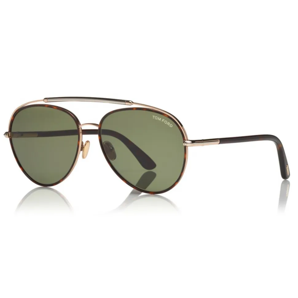 Tom Ford - Curtis Sunglasses - Pilot Shape Sunglasses - Dark Havana - FT0748 - Sunglasses - Tom Ford Eyewear - Avvenice