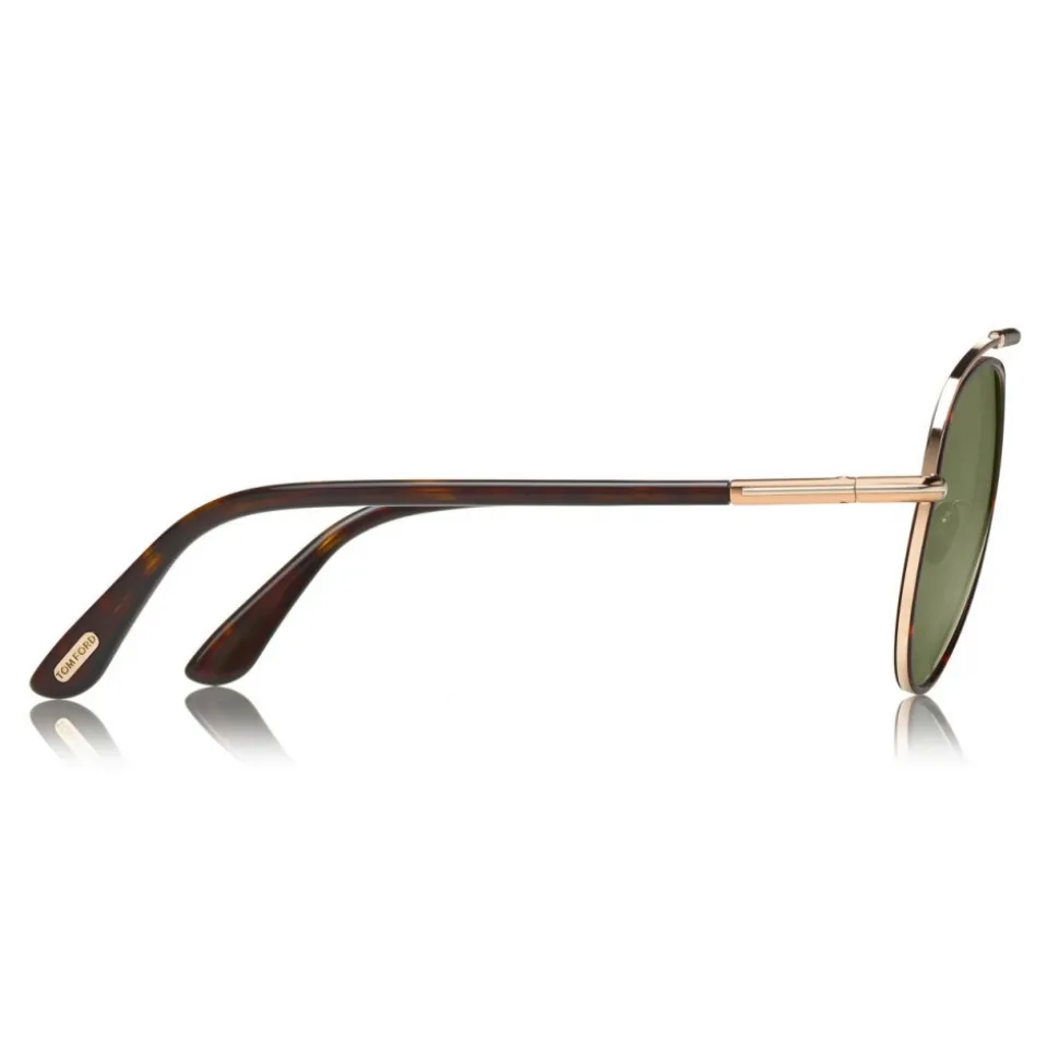 Tom Ford - Curtis Sunglasses - Pilot Shape Sunglasses - Dark Havana - FT0748 - Sunglasses - Tom Ford Eyewear - Avvenice