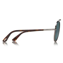 Tom Ford - Curtis Sunglasses - Pilot Shape Sunglasses - Red Havana - FT0748 - Sunglasses - Tom Ford Eyewear - Avvenice