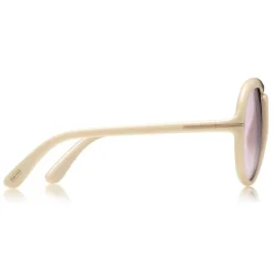 Tom Ford - Cybil Sunglasses - Round Acetate Sunglasses - White - FT0768 - Sunglasses - Tom Ford Eyewear - Avvenice