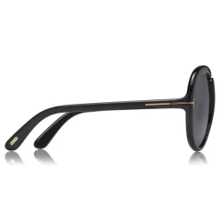 Tom Ford - Cybil Sunglasses - Round Acetate Sunglasses - Black - FT0768 - Sunglasses - Tom Ford Eyewear - Avvenice