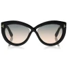 Tom Ford - Diane Sunglasses - Cat-Eye Acetate Sunglasses - Black - FT0577 - Sunglasses - Tom Ford Eyewear - Avvenice