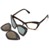 Tom Ford - Double Clip On Optical Glasses - Butterfly Optical Glasses - Havana - FT5643-B - Optical Glasses - Tom Ford Eyewear - Avvenice