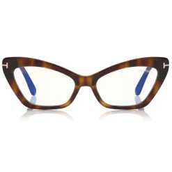 Tom Ford - Double Clip On Optical Glasses - Butterfly Optical Glasses - Havana - FT5643-B - Optical Glasses - Tom Ford Eyewear - Avvenice