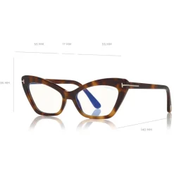 Tom Ford - Double Clip On Optical Glasses - Butterfly Optical Glasses - Havana - FT5643-B - Optical Glasses - Tom Ford Eyewear - Avvenice