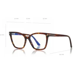 Tom Ford - Double Clip On Optical Glasses - Butterfly Optical Glasses - Havana - FT5641-B - Optical Glasses - Tom Ford Eyewear - Avvenice