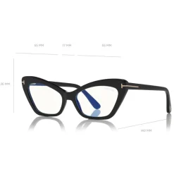 Tom Ford - Double Clip On Optical Glasses - Butterfly Optical Glasses - Black - FT5643-B - Optical Glasses - Tom Ford Eyewear - Avvenice