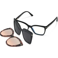 Tom Ford - Double Clip On Optical Glasses - Butterfly Optical Glasses - Black - FT5641-B - Optical Glasses - Tom Ford Eyewear - Avvenice