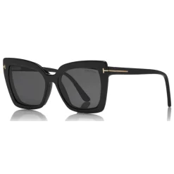 Tom Ford - Double Clip On Optical Glasses - Butterfly Optical Glasses - Black - FT5641-B - Optical Glasses - Tom Ford Eyewear - Avvenice