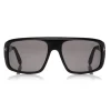 Tom Ford - Duke Sunglasses - Soft Squared Acetate Sunglasses - Black - FT0754 - Sunglasses - Tom Ford Eyewear - Avvenice