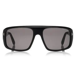 Tom Ford - Duke Sunglasses - Soft Squared Acetate Sunglasses - Black - FT0754 - Sunglasses - Tom Ford Eyewear - Avvenice