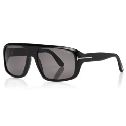 Tom Ford - Duke Sunglasses - Soft Squared Acetate Sunglasses - Black - FT0754 - Sunglasses - Tom Ford Eyewear - Avvenice