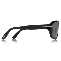 Tom Ford - Duke Sunglasses - Soft Squared Acetate Sunglasses - Black - FT0754 - Sunglasses - Tom Ford Eyewear - Avvenice