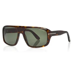Tom Ford - Duke Sunglasses - Soft Squared Acetate Sunglasses - Dark Havana - FT0754 - Sunglasses - Tom Ford Eyewear - Avvenice