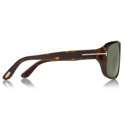 Tom Ford - Duke Sunglasses - Soft Squared Acetate Sunglasses - Dark Havana - FT0754 - Sunglasses - Tom Ford Eyewear - Avvenice