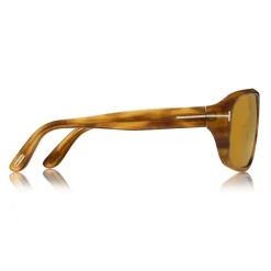 Tom Ford - Duke Sunglasses - Soft Squared Acetate Sunglasses - Havana - FT0754 - Sunglasses - Tom Ford Eyewear - Avvenice
