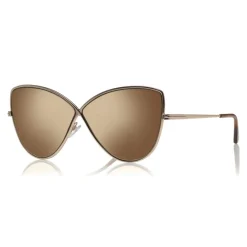 Tom Ford - Elise Sunglasses - Butterfly Acetate Sunglasses - FT0569 - Bronze - Tom Ford Eyewear - Avvenice