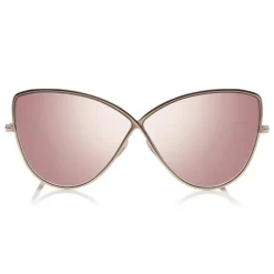 Tom Ford - Elise Sunglasses - Butterfly Acetate Sunglasses - FT0569 - Pink Gold - Tom Ford Eyewear - Avvenice
