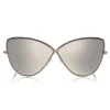 Tom Ford - Elise Sunglasses - Butterfly Acetate Sunglasses - FT0569 - Silver - Tom Ford Eyewear - Avvenice