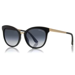 Tom Ford - Emma Sunglasses - Cat-Eye Acetate Sunglasses - Black - FT0461-M - Sunglasses - Tom Ford Eyewear - Avvenice