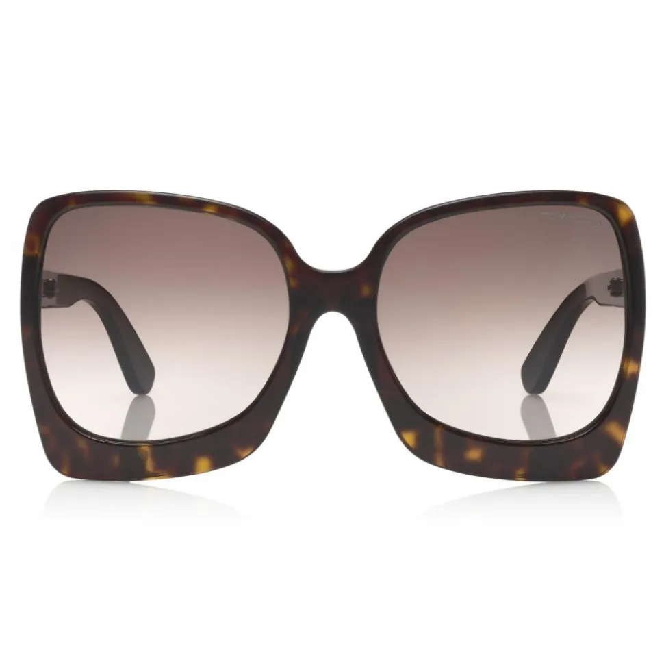 Tom Ford - Emmanuella Sunglasses - Butterfly Acetate Sunglasses - FT0618 - Havana - Tom Ford Eyewear - Avvenice