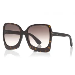 Tom Ford - Emmanuella Sunglasses - Butterfly Acetate Sunglasses - FT0618 - Havana - Tom Ford Eyewear - Avvenice