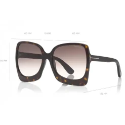 Tom Ford - Emmanuella Sunglasses - Butterfly Acetate Sunglasses - FT0618 - Havana - Tom Ford Eyewear - Avvenice