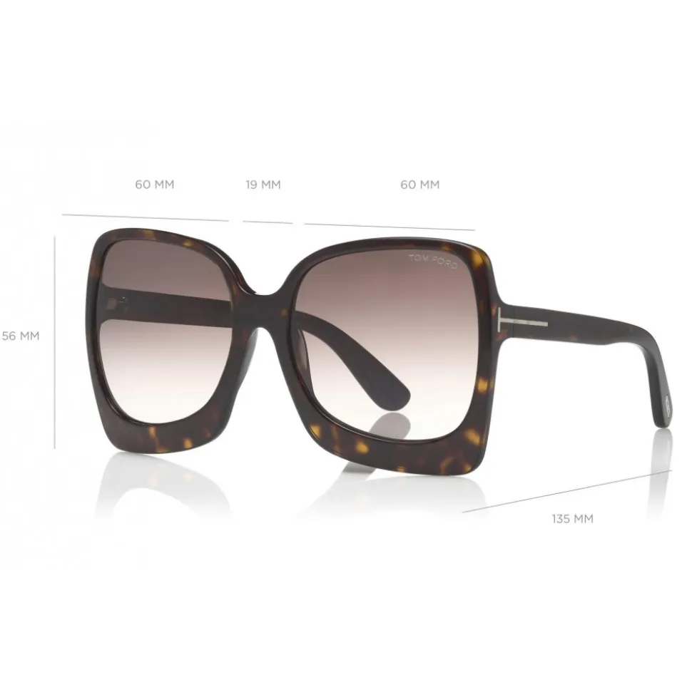 Tom Ford - Emmanuella Sunglasses - Butterfly Acetate Sunglasses - FT0618 - Havana - Tom Ford Eyewear - Avvenice