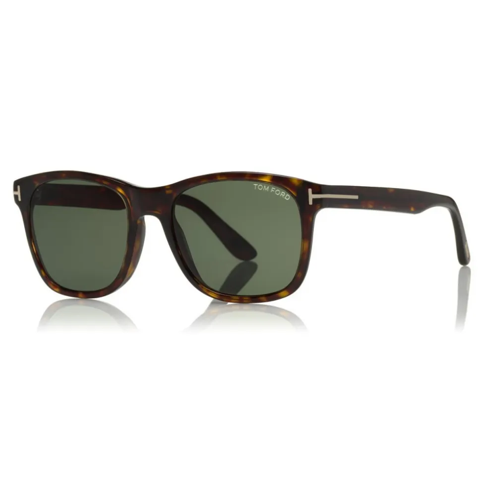 Tom Ford - Eric Sunglasses - Squared Acetate Sunglasses -Dark Havana - FT0595 - Sunglasses - Tom Ford Eyewear - Avvenice