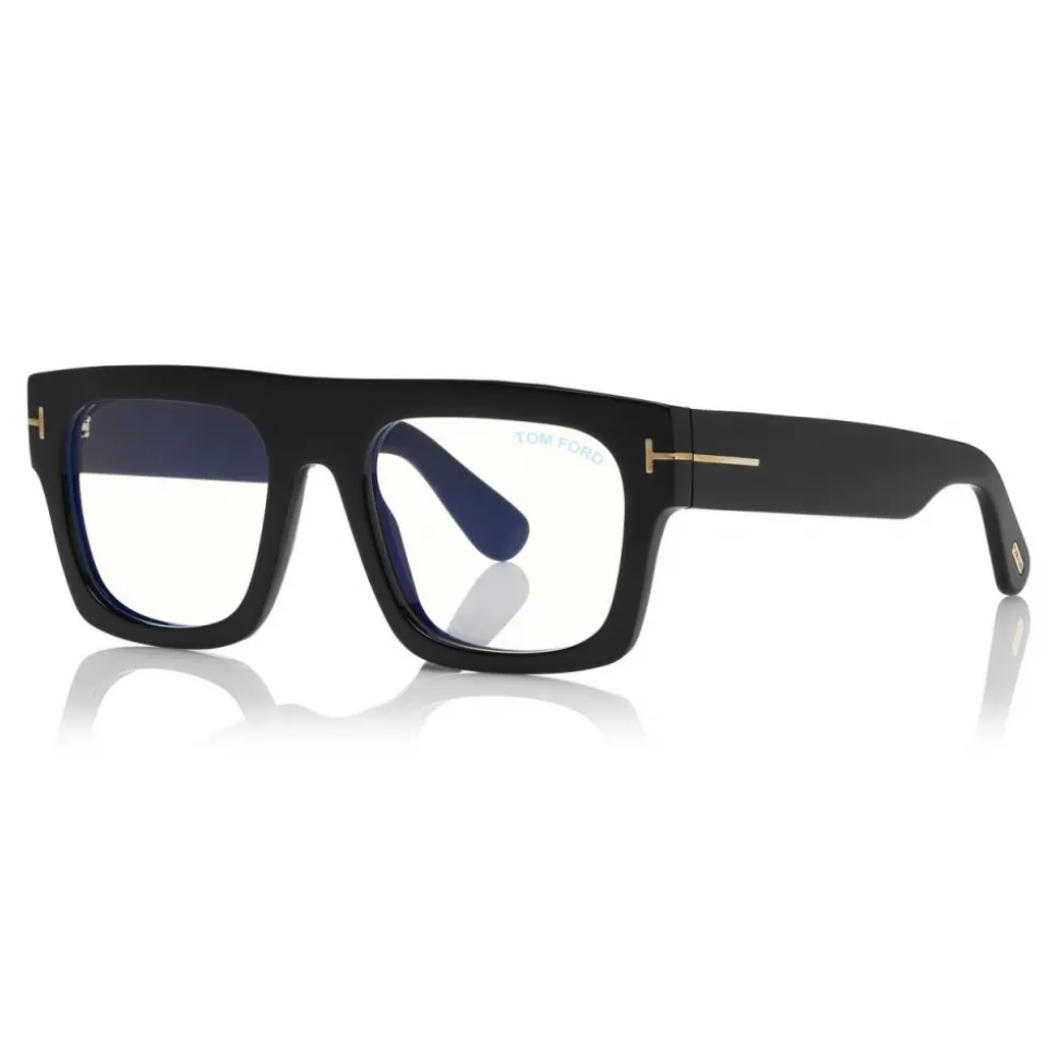 Tom Ford - Fausto Optical Glasses - Square Acetate Glasses - Black - FT5634-B - Optical Glasses - Tom Ford Eyewear - Avvenice