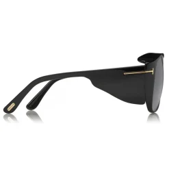 Tom Ford - Fender Sunglasses - Square Acetate Sunglasses - Black - FT0799 - Sunglasses - Tom Ford Eyewear - Avvenice